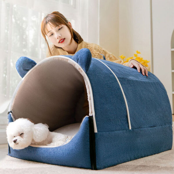 2 in 1 Cute Bear Ears Removable Dog House - Image 3